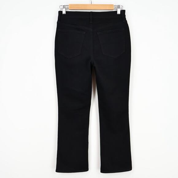 J.Crew Factory Mid-Rise Flare Crop Jean In All-Day Stretch In Black Size 26 - Picture 2 of 8